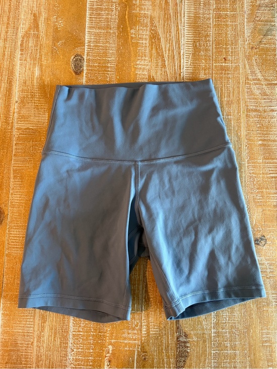 lululemon athletica Pants - Lululemon Align High Rise Short 6” Oasis Blue Size 4 Nulu Yoga Biker Shorts